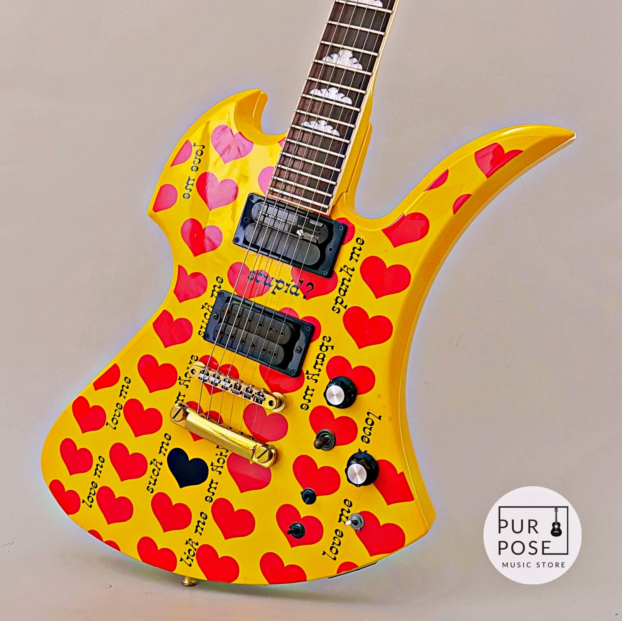【中古】Fernandes / Burny MG-165S HY XJapan hide Model Yellow Heart モッキンバード